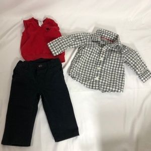 Bundle 3 Baby Boy Outfit Carter’s Pants + Shirt 6M